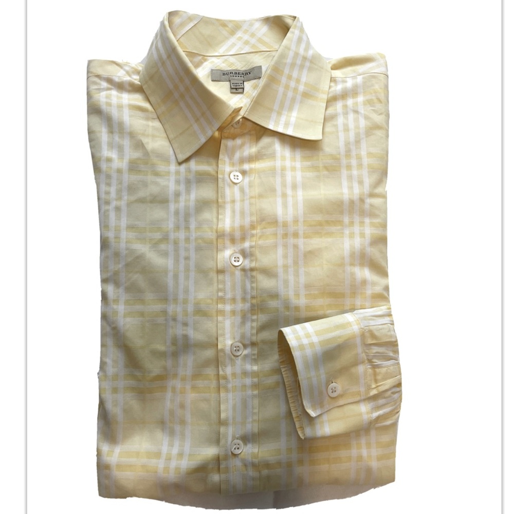Burberry London long sleeve classic plaid dress shirt - Large